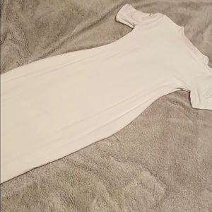 Naked Wardrobe White Bodycon Maxi Dress